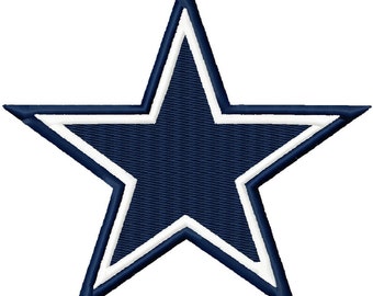 Star Solid Fill Embroidery Design 2x2 3x3 4x4 Cowboy Cowboys Dallas INSTANT DOWNLOAD