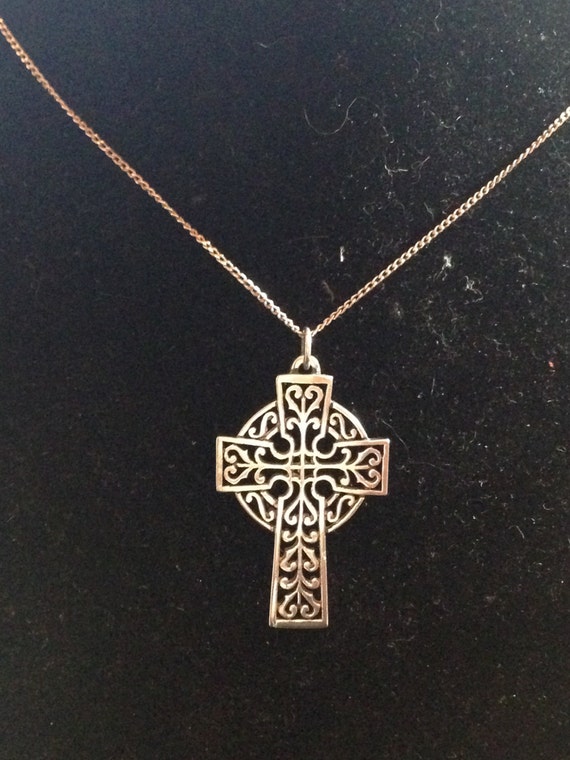 James Avery Sterling Silver Retired Open Celtic Cross Pendant