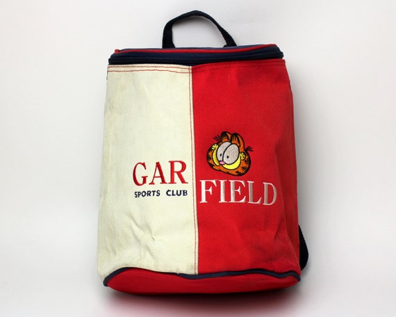 Vintage 1978 Garfield Backpack Sports Club Red