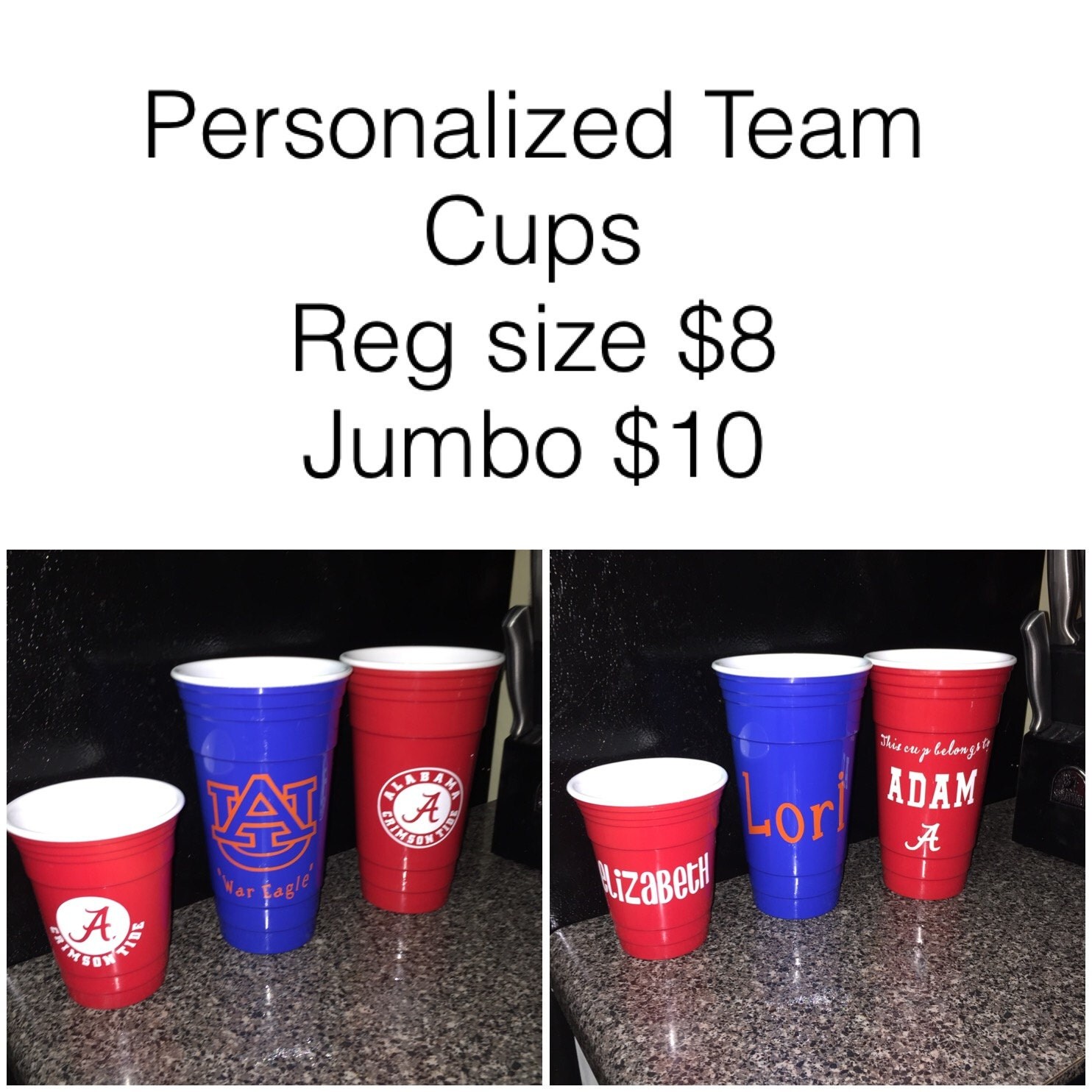 Insulated Team Cups Personalized