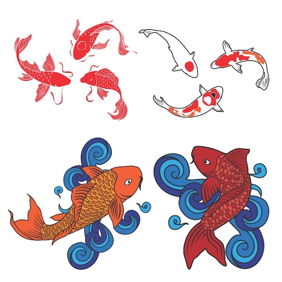 Download Koi Fish Cuttable Design SVG DXF EPS use with Silhouette