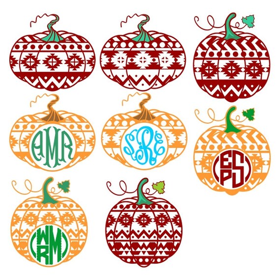 Download Pumpkin Aztec Print Cuttable Designs SVG DXF EPS use with