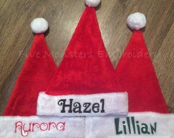 Custom Personalized Embroidered Christmas Santa Hats !!!SALE!!!