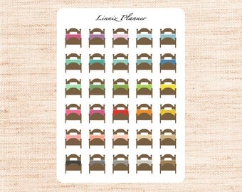 Bed Regular size (matte planner stickers, perfect for planners)