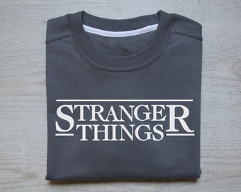 Stranger things sweater slouchy sweatshirt women men sweatshirt stranger things tv show Stranger things sweater heather dark gray
