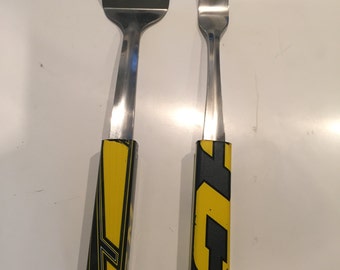 Hockey Stick BBQ Tools - Spatula and Fork Set