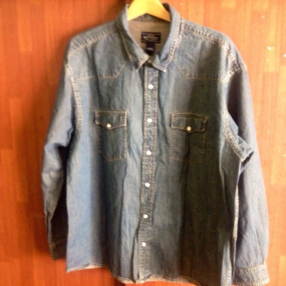 Vintage Genuine Sonoma jeans company western denim shirt.