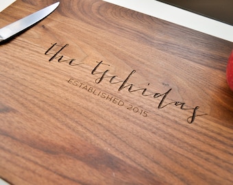Personalized Cutting Board - Engraved Cutting Board, Custom Cutting Board, Wedding Gift, Housewarming Gift, Anniversary Gift, Christmas Gift