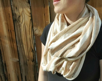 Sale! Organic Infinity Scarf | Organic Nursing Scarf | Organic Nursing Cover | Organic Baby Shower Gift (approx 66" around, colorgrown)