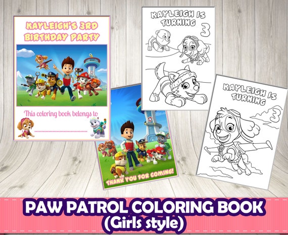 PAW PATROL COLORING book Paw Patrol printable by DecorationsLeon