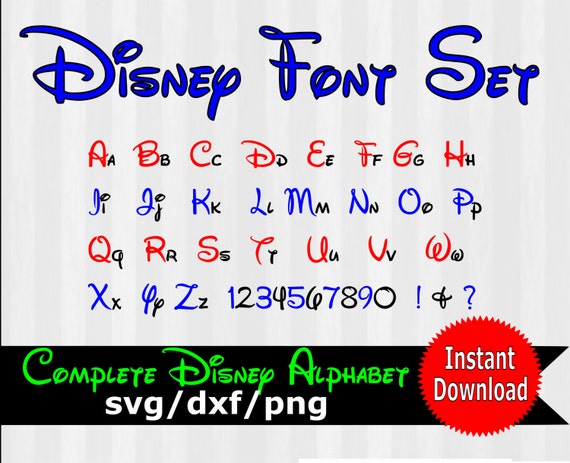 Free Free Disney Svg Font 756 SVG PNG EPS DXF File