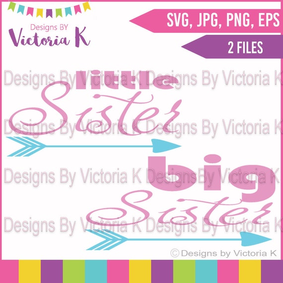 Download Little and Big Sister File SVG PNG EPS Files Cricut Design