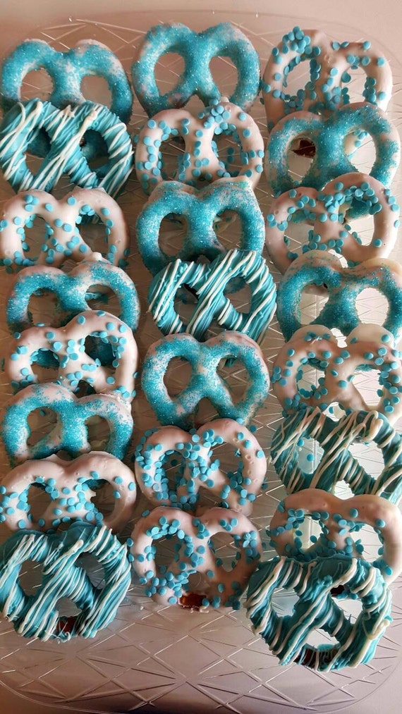 Chocolate covered pretzels Baby Shower Its a Boy Birthday