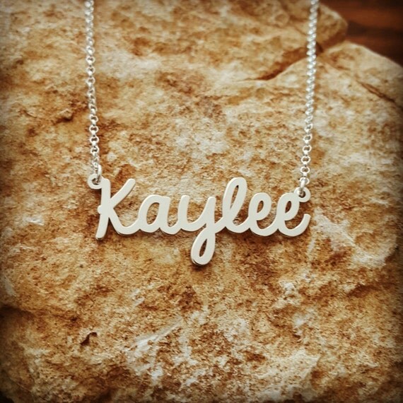 Kaylee Silver Name Necklace/ unique Gift/ Personalized Custom
