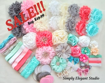 Headband Supply Kit, Baby Shower Headband Kit, Infant Headband Kit, DIY Headband, Kit #206