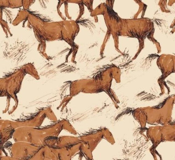 Fleece Fabric Horse Style 39313 60 Wide by