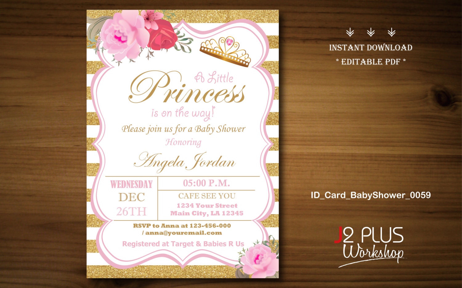 Instant Download Baby Shower Invitations 1