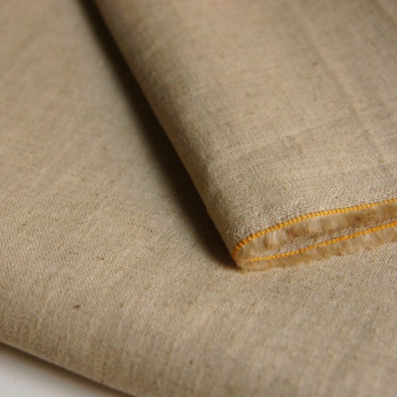 Natural Organic Linen Organic Cotton Fabric by 1/4 Metre