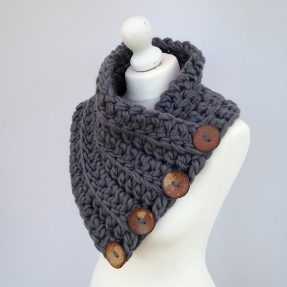 Chunky knitted Scarf. Crochet cowl. Boston Harbor scarfs.