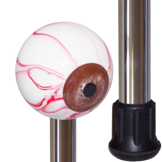Sideways Brown Eyeball Shift Knob Handle Polished Aluminum