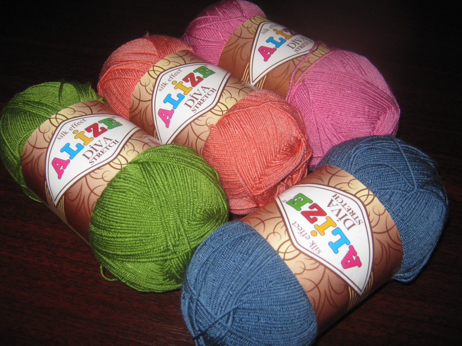 Elastic yarn Alize Diva Stretch acrylic yarn bikini yarn