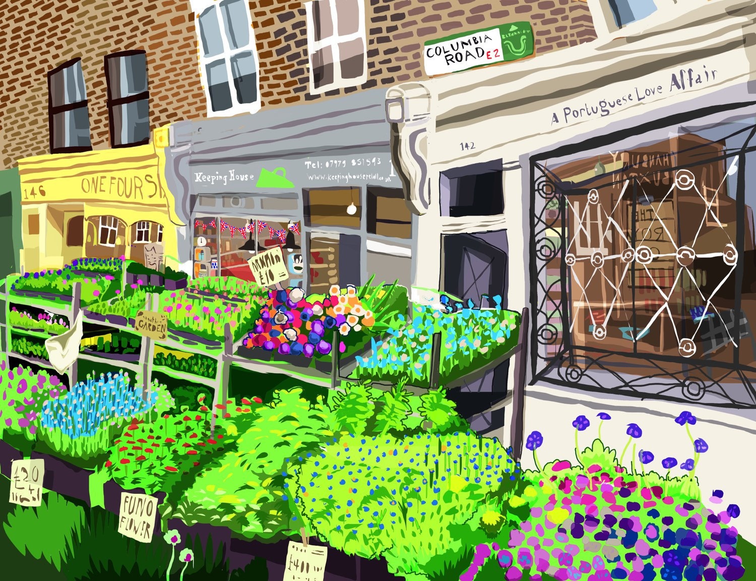 Columbia Road Flower Market Shoreditch East London by Tomartacus