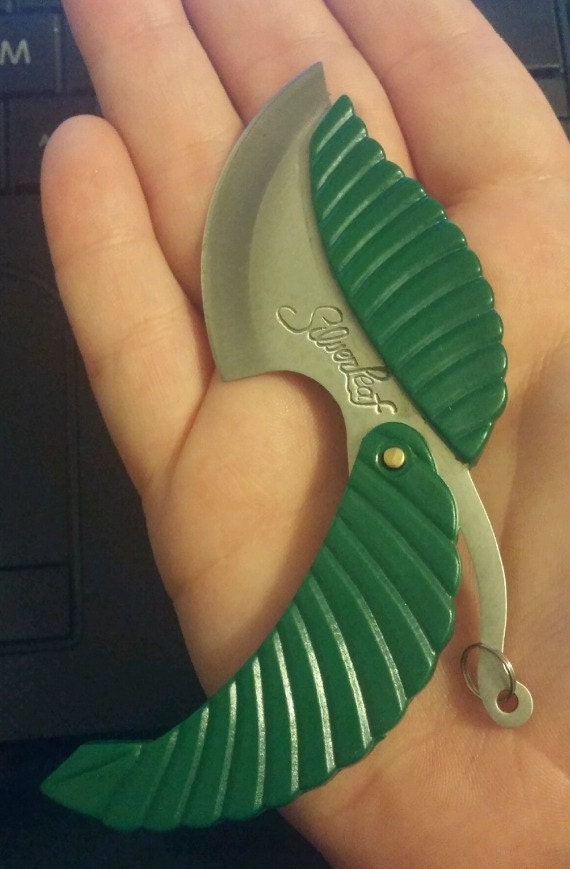 SALE///Stainless Steel Leaf Knife by IttyBittyAura on Etsy