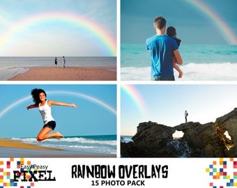 RAINBOW Photoshop Overlays, Rainbow Overlays, Photography Overlays, Photography, Photoshop Overlays