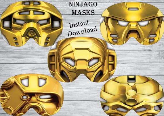 Items similar to Instant Download - Ninjago gold masks , Ninjago ...