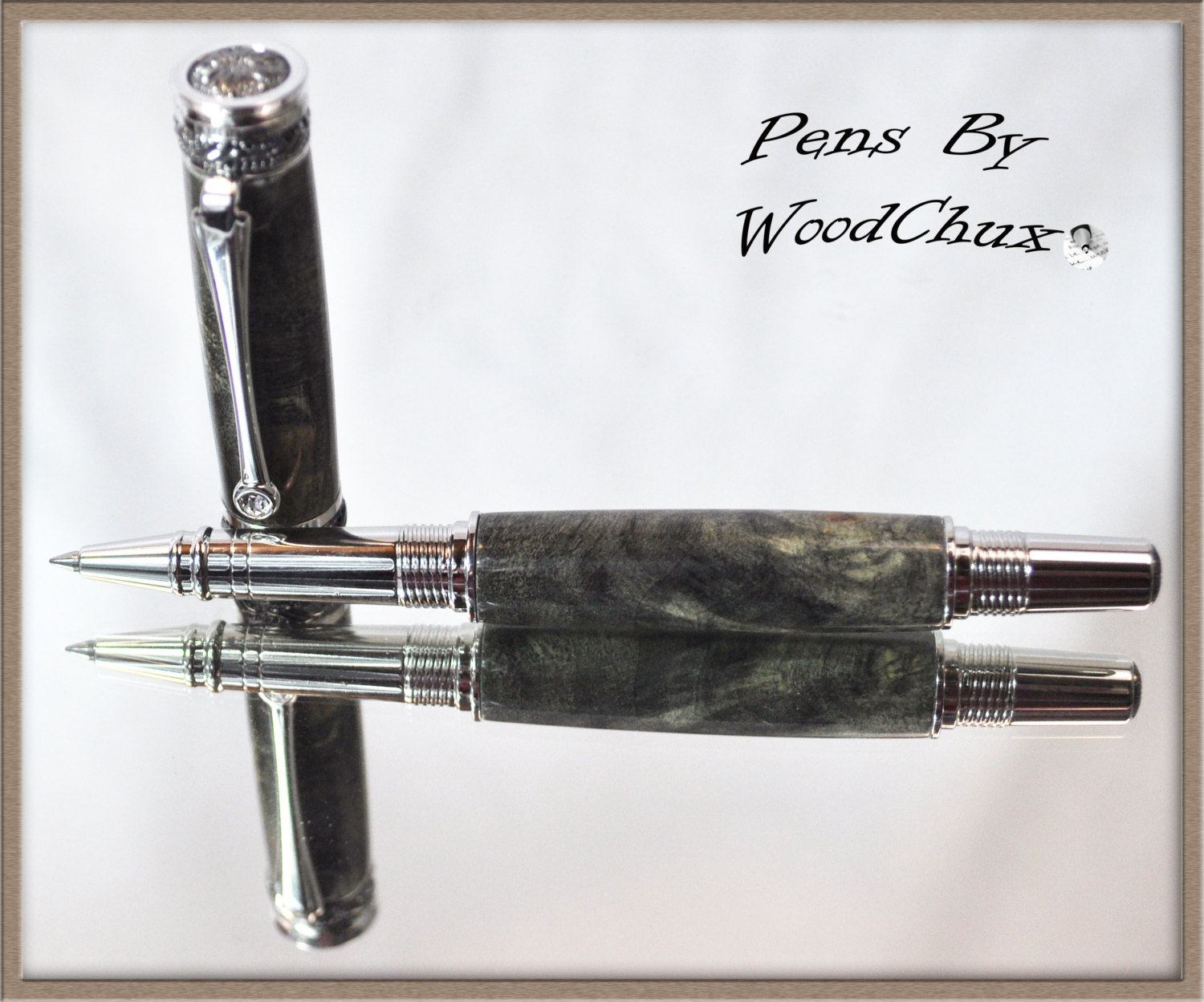 608 Capo Sotto Handmade Exotic Buckeye Burl Wood Writing