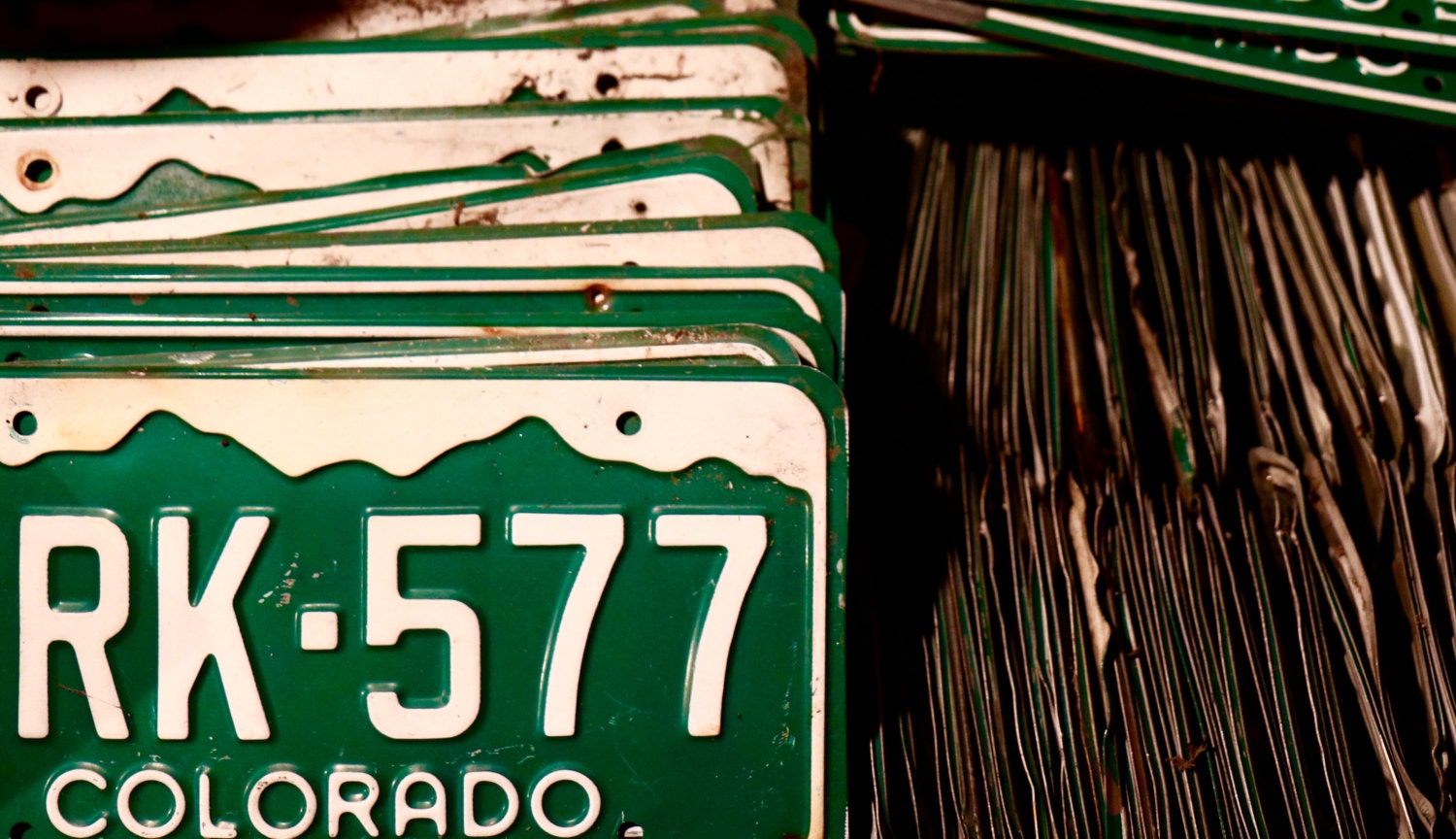 30 Vintage Colorado License Plates Green with by AmericanAntique
