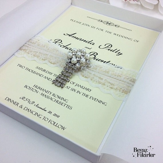 Boxed Crystal Wedding Invitation Elegant Wedding Invitations