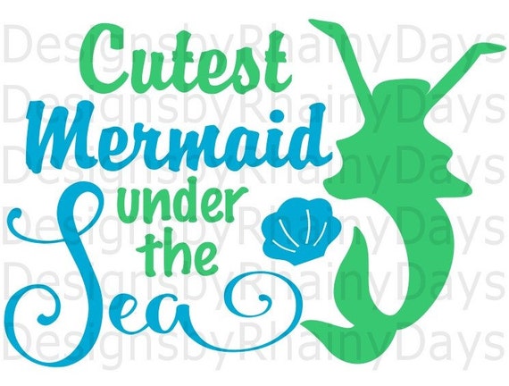 Download Buy 3 get 1 free Cutest mermaid under the sea cutting file
