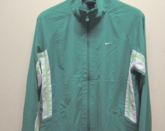Vintage 90's Nike Windbreaker Fully Zipper Hoodies Sweater Bomber Jacket Sweatshirt Pull Over Size XL