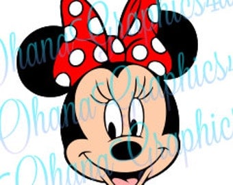 Minnie Head w/ Red Bow SVG