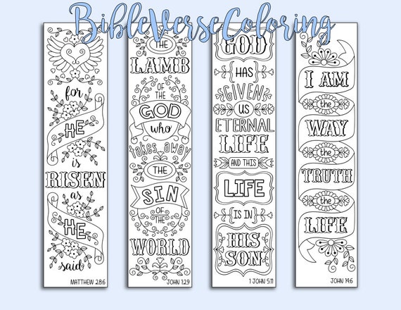 Easter Bible Journaling Bookmarks Traceable by BibleVerseColoring