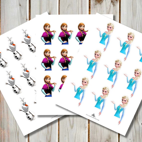 PRINTABLE Frozen Cupcake Toppers Elsa cupcake toppers let it