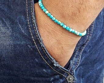 Men's Bracelet, jadeite, Beaded Men Bracelet, Simple Men Bracelet, Men's Beaded Bracelet, Men's Bracelets, Beaded Men Bracelet 4mm