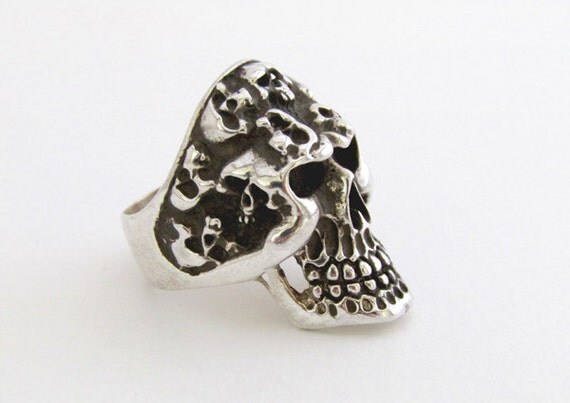 Skull ring Silver skull ring Men's skull ring