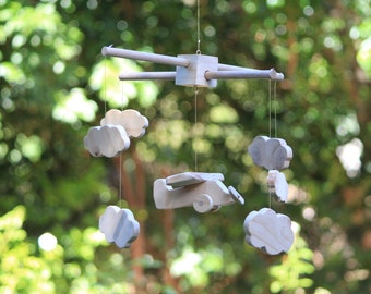 Paul - Handmade Wooden Aeroplane Nursery Mobile
