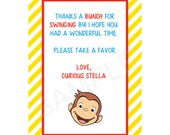 Items similar to Curious George Custom Thank You Sign on Etsy