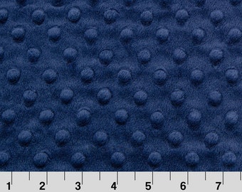 1 Yard Navy Minky Fabric, Navy Blue Shannon Fabrics Minky, Navy Blue Minky Fabric