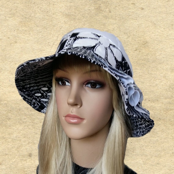 Summer fabric hats Womens cotton hats Wide brim hats Trendy