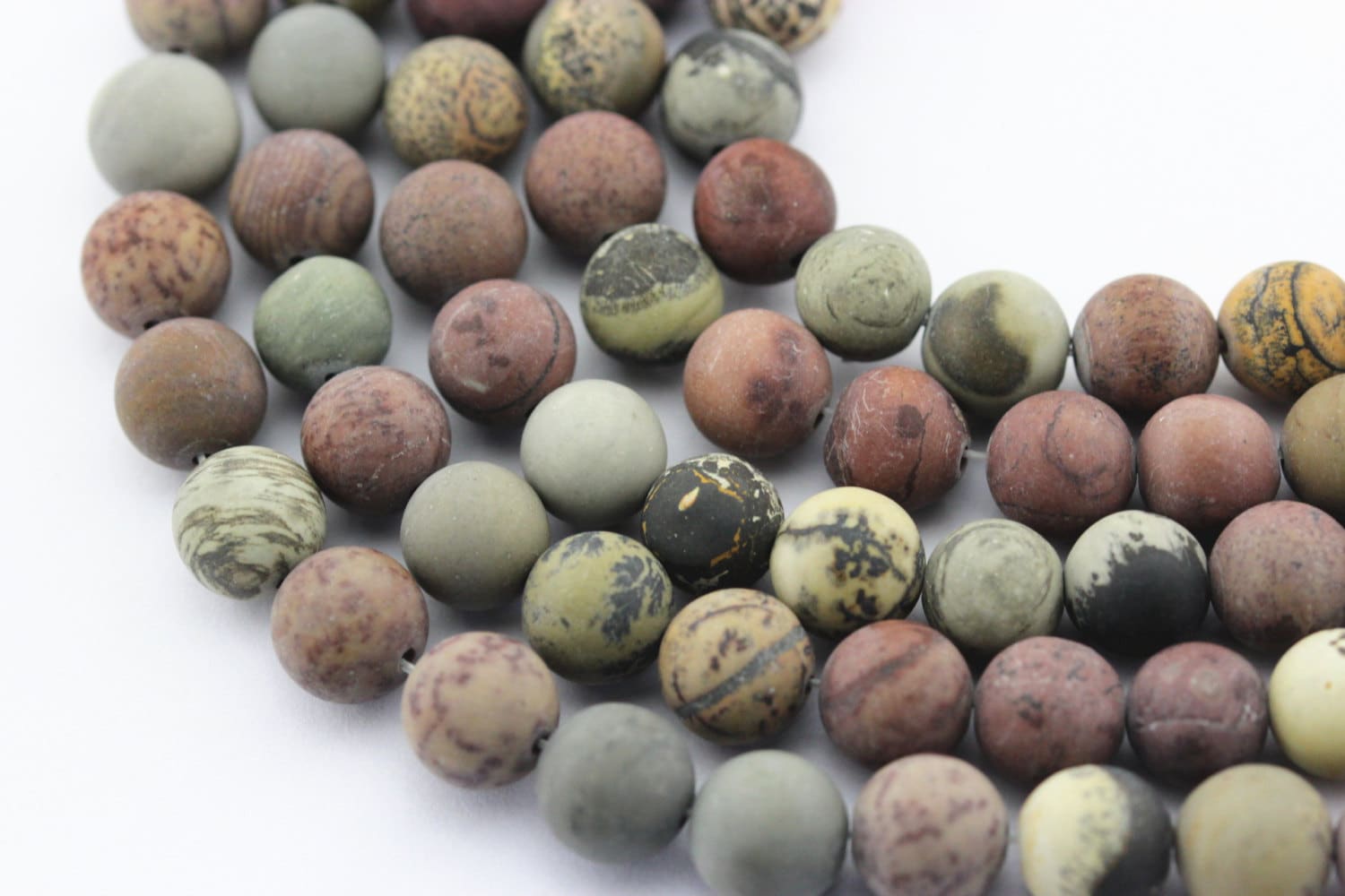 Nice Matte Red Picture Jasper Gemstone Round Loose Beads 4mm/6mm/8mm