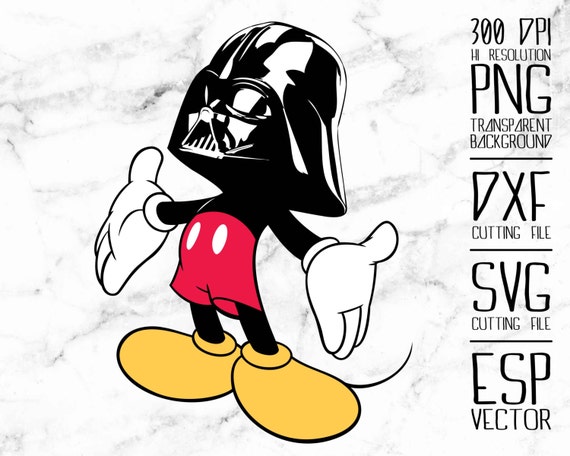 Mickey Darth Vader Star wars Clipart /PNG by Just1Dollar on Etsy