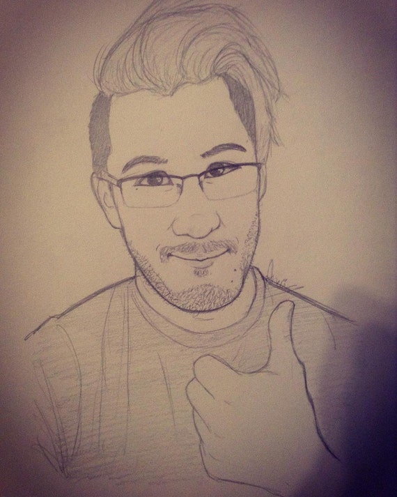 Items similar to Markiplier pencil drawing on Etsy