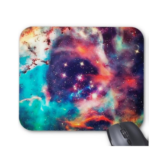 Galaxy Mouse Pad Colorful Nebula Space Print Mousepad