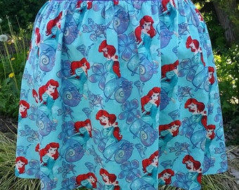 Ariel Skirt - Women's Little Mermaid Skirt - Women's Flared Skirt - Skirt with Pockets - Elastic Waist Skirt