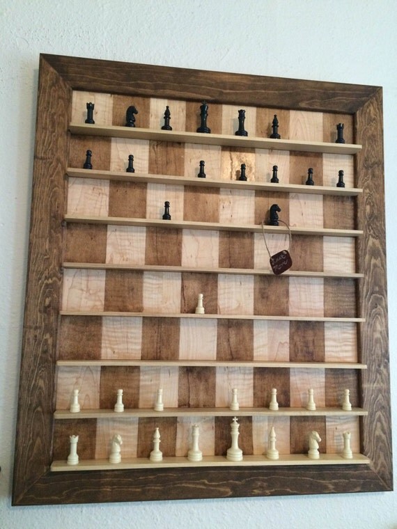 Vertical Chess Board by BetcherWood on Etsy