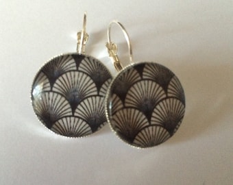 Japanese wave earrings